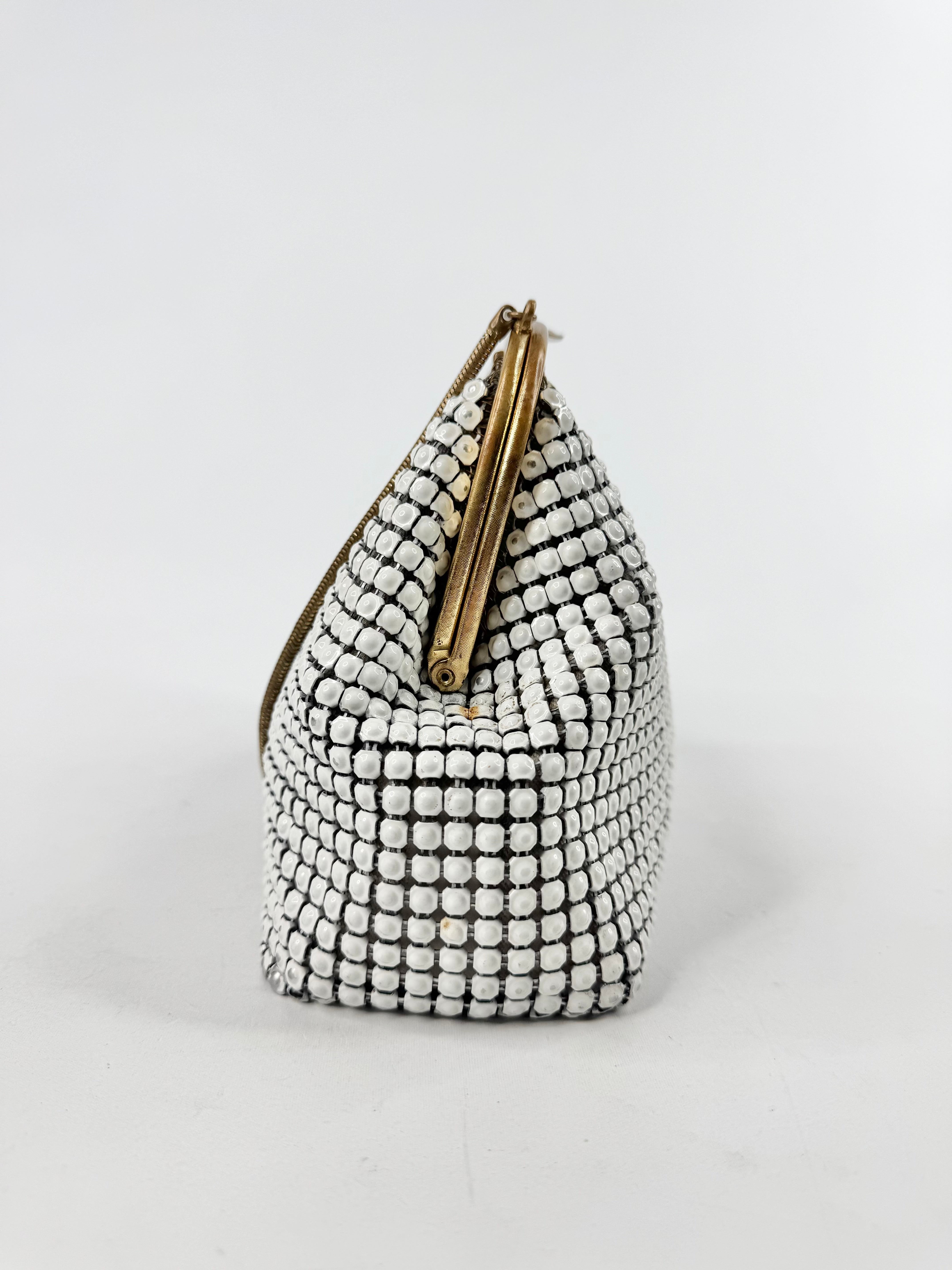 Vintage Oroton White Metal Mesh Bag