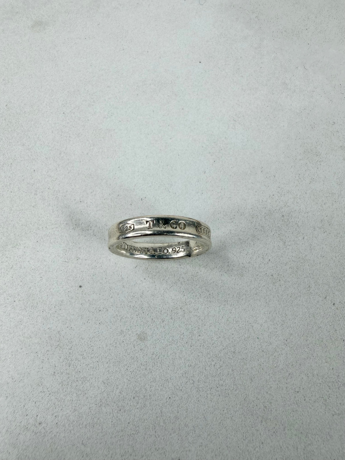 Tiffany & Co. 1837 Sterling Silver Narrow Band Ring 925 - US7.5