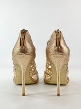 Enzo Angiolini Glittery Gold Stilettos - EU39.5