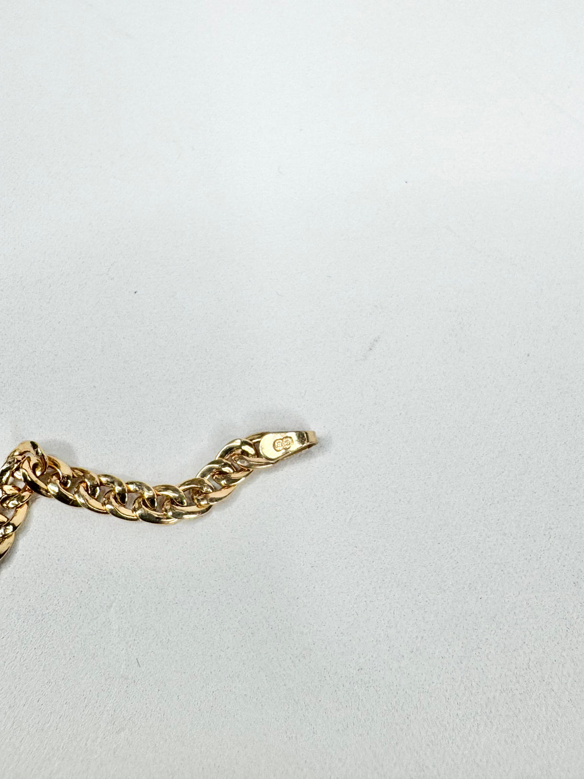 9ct Gold Flat Curb Chain Bracelet