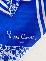 Pierre Cardin Electric Blue Floral Silk Scarf