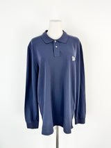 P.S Paul Smith Navy Long Sleeve Polo Top - M