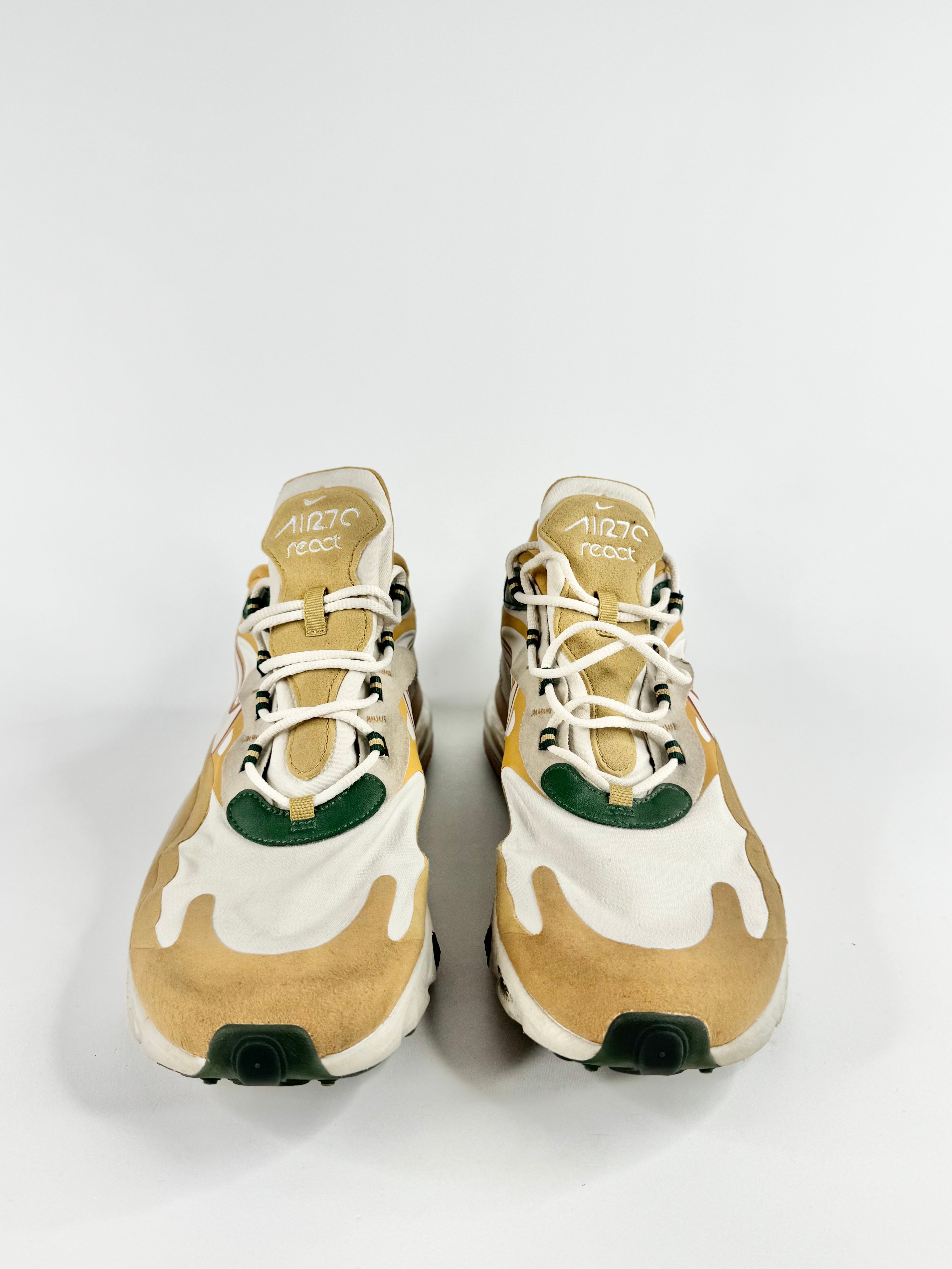Nike Air Max 270 React Reggae Gold & Wheat Sneakers - EU46