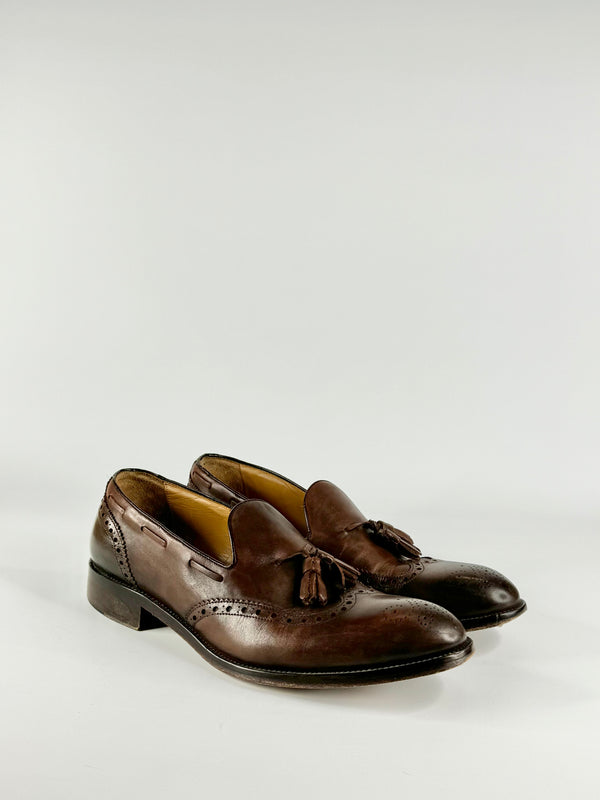 Wall + Water Cedar Brown Brogue Loafers - US11.5