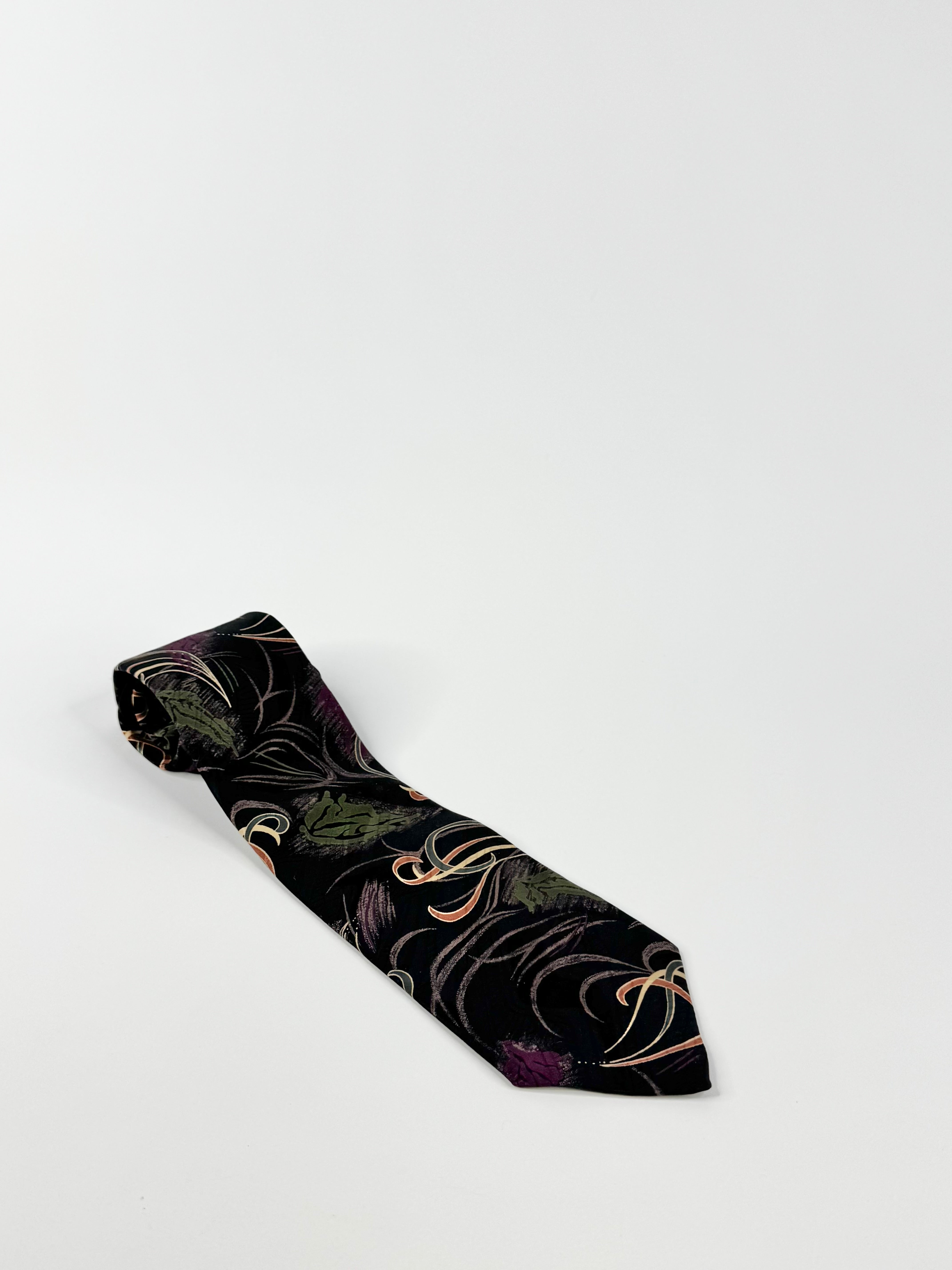 Christian Dior Monsieur Purple & Black Tie