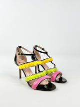 Moschino Cheap & Chic Black, Pink, Green & Yellow Patent Leather Stilettos - EU40