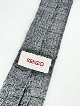 Kenzo Black & Grey Textured Tie