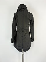Lauren by Ralph Lauren Black Hooded Spray Jacket - XXS