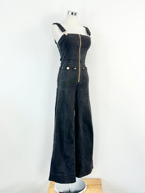 Alice McCall Black Flared 'Quincy' Overalls - AU6