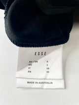 Esse the Label Black Cropped Stretch Shorts - AU6