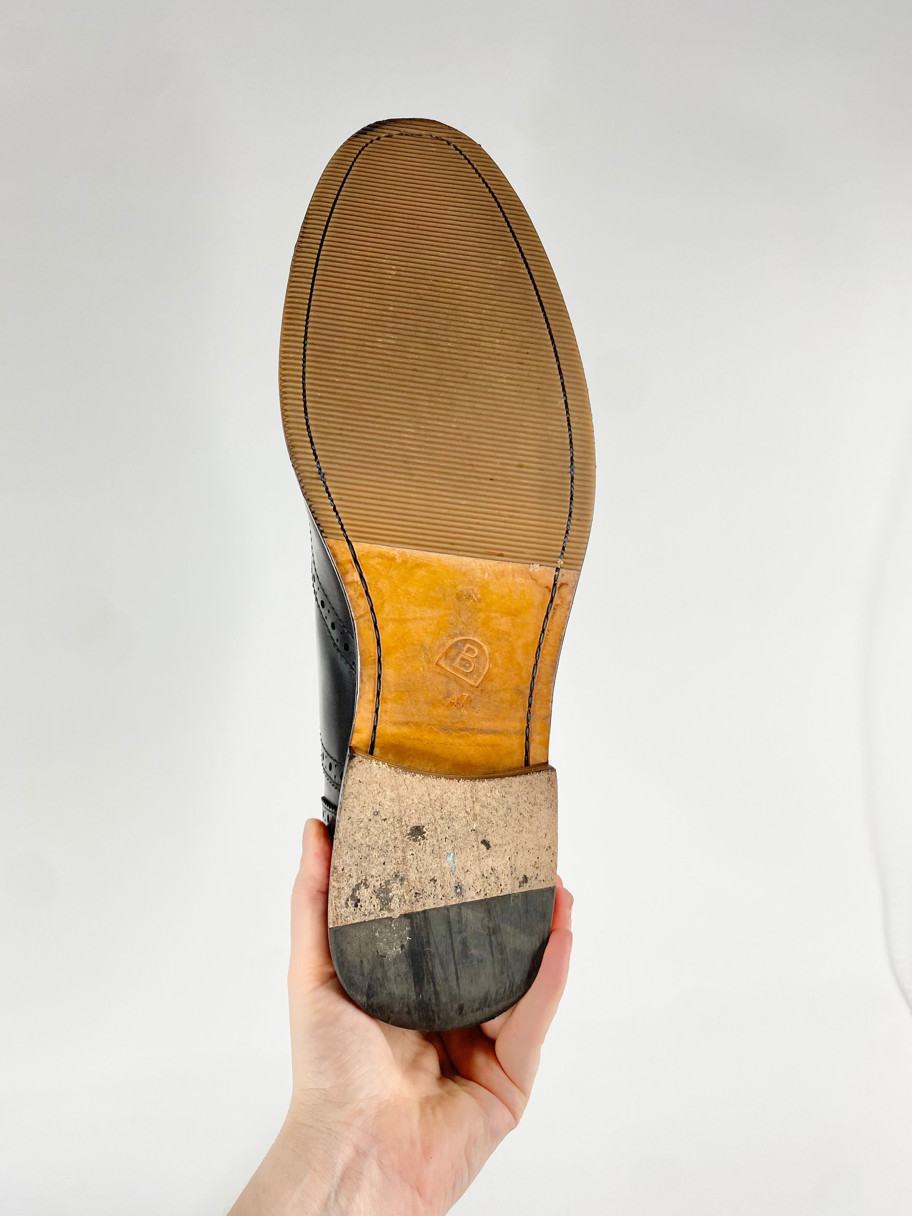 Bared Black Brogues - EU47