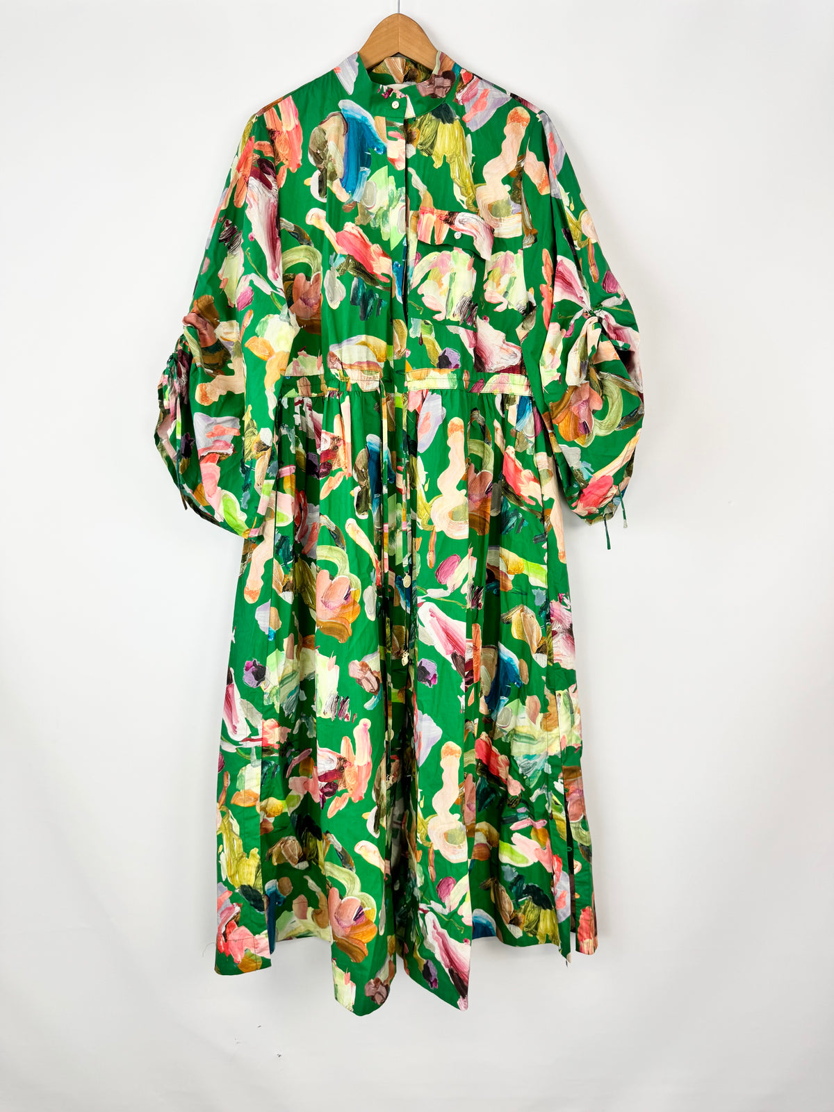 ALÉMAIS Green Forest Pattern 'Arlo' Shirt Dress - AU12