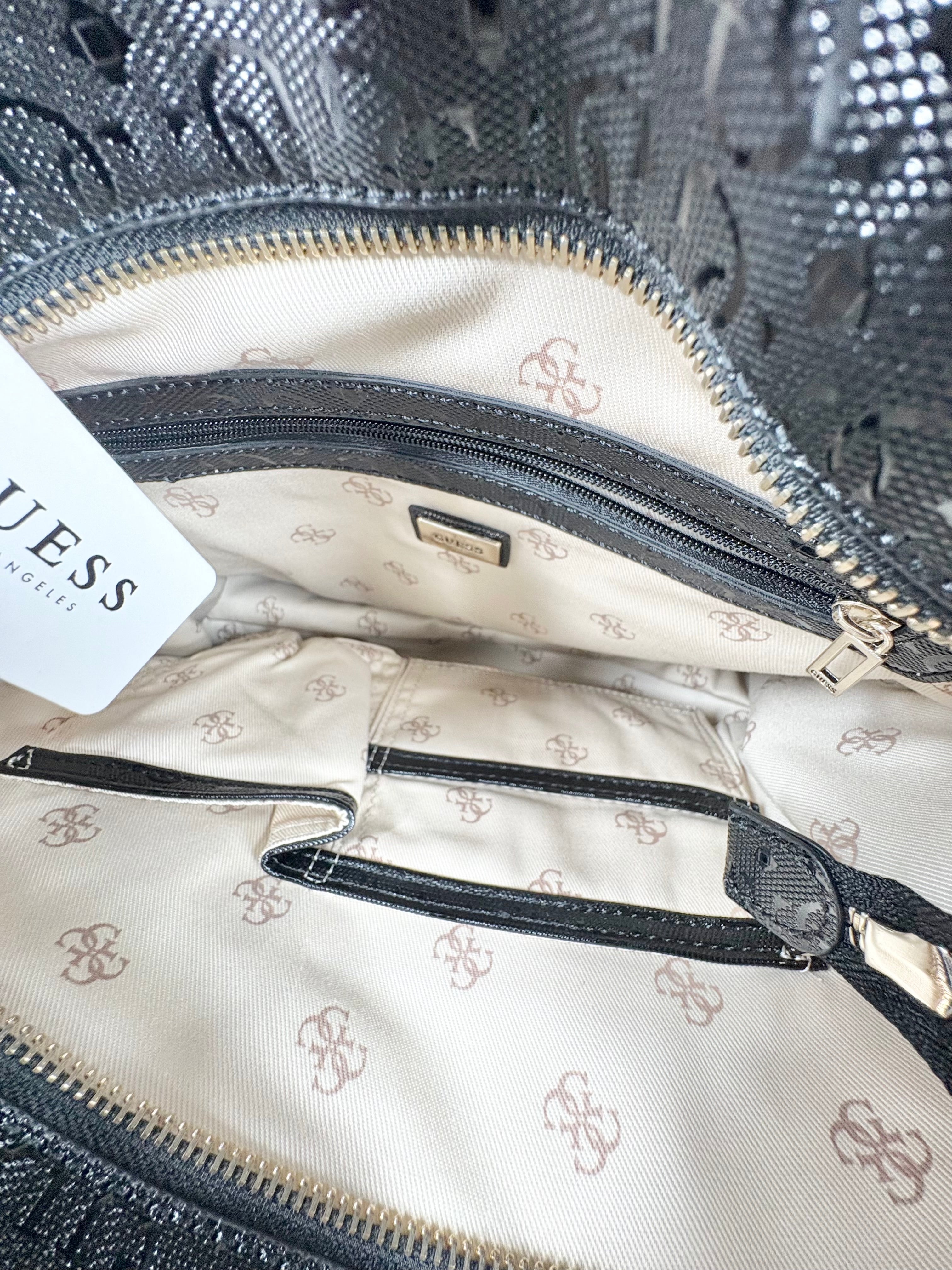 Guess Black PU Quilted 'Dilla' Handbag