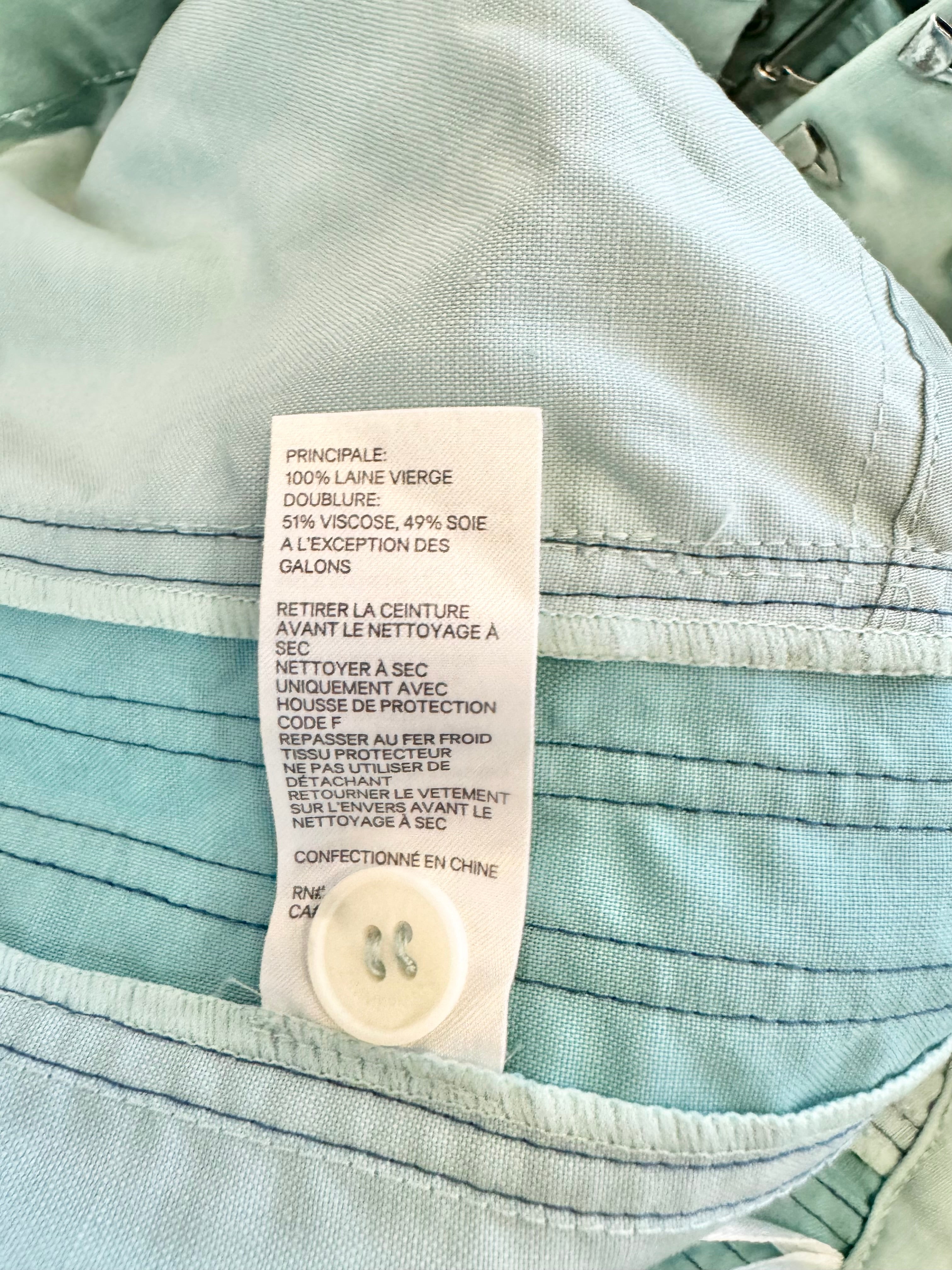 Zimmermann Aqua 'Moncur' Flared Wool Pants - AU12