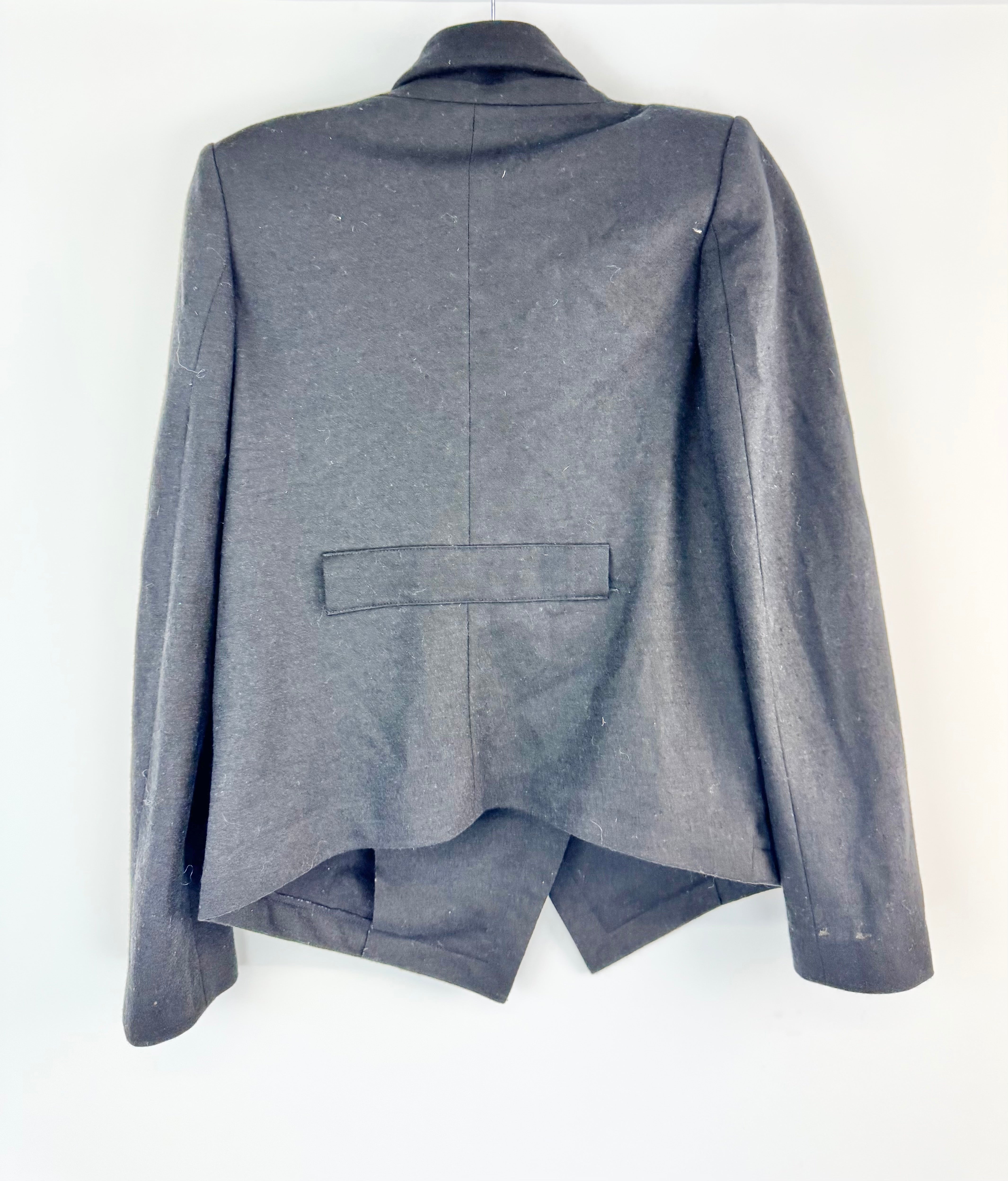 Pinko Black Wool Asymmetrical Cardigan - AU8