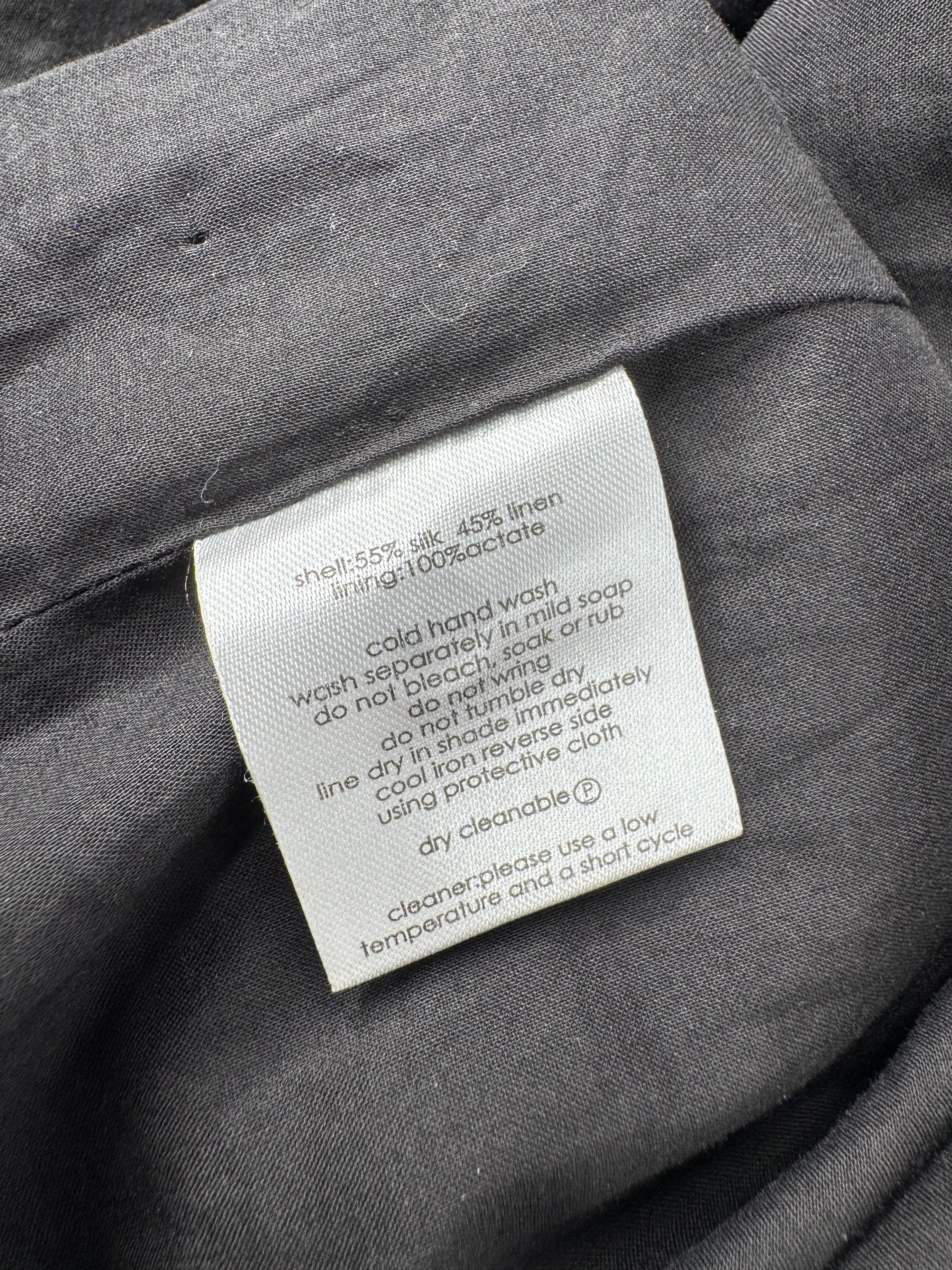 Gorman x Mirka 'Dreaming' Black Silk & Linen Shift Dress - AU10