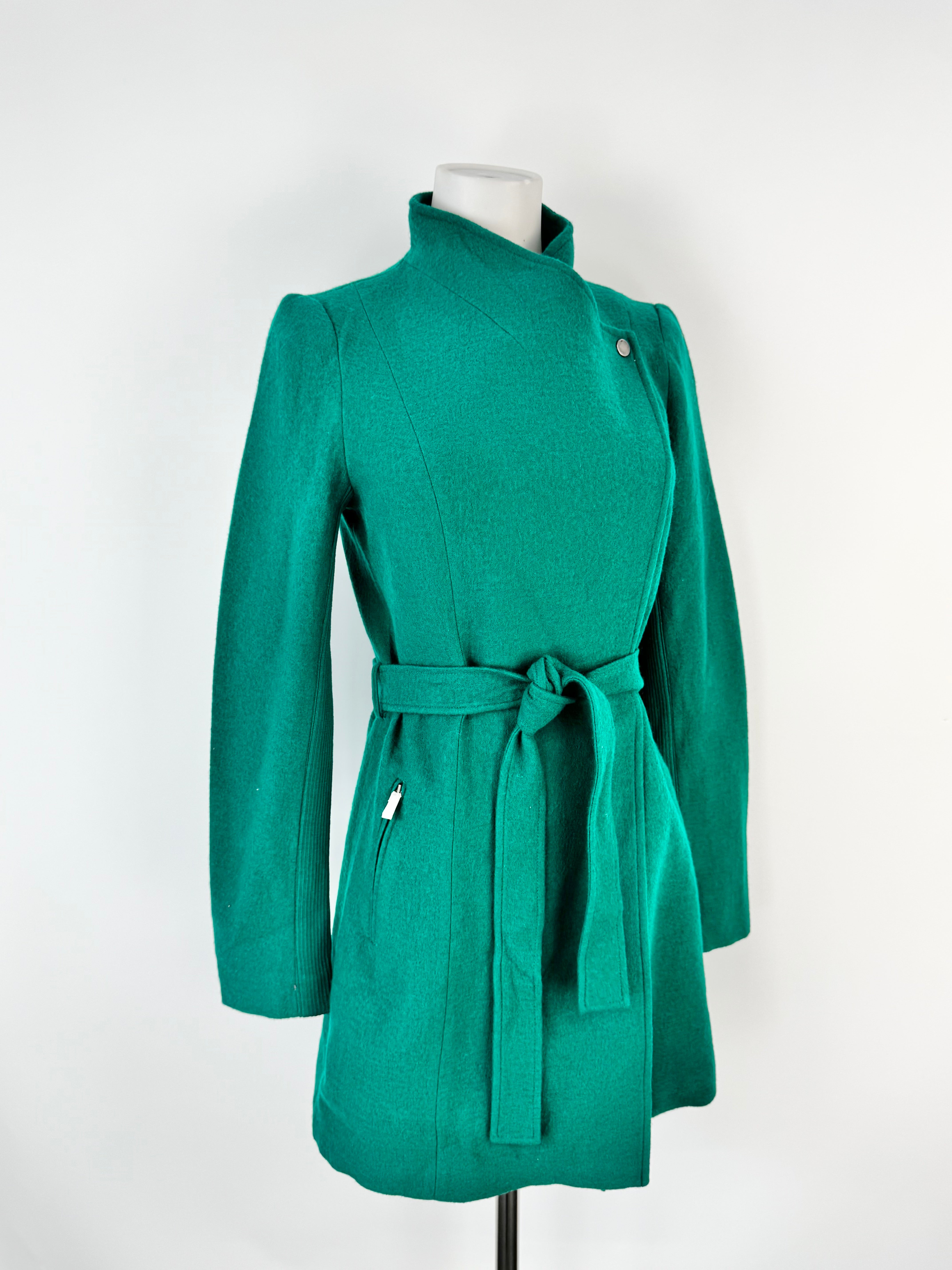Marcs Belted Jewel Tone Green Wool Coat NWT - AU6