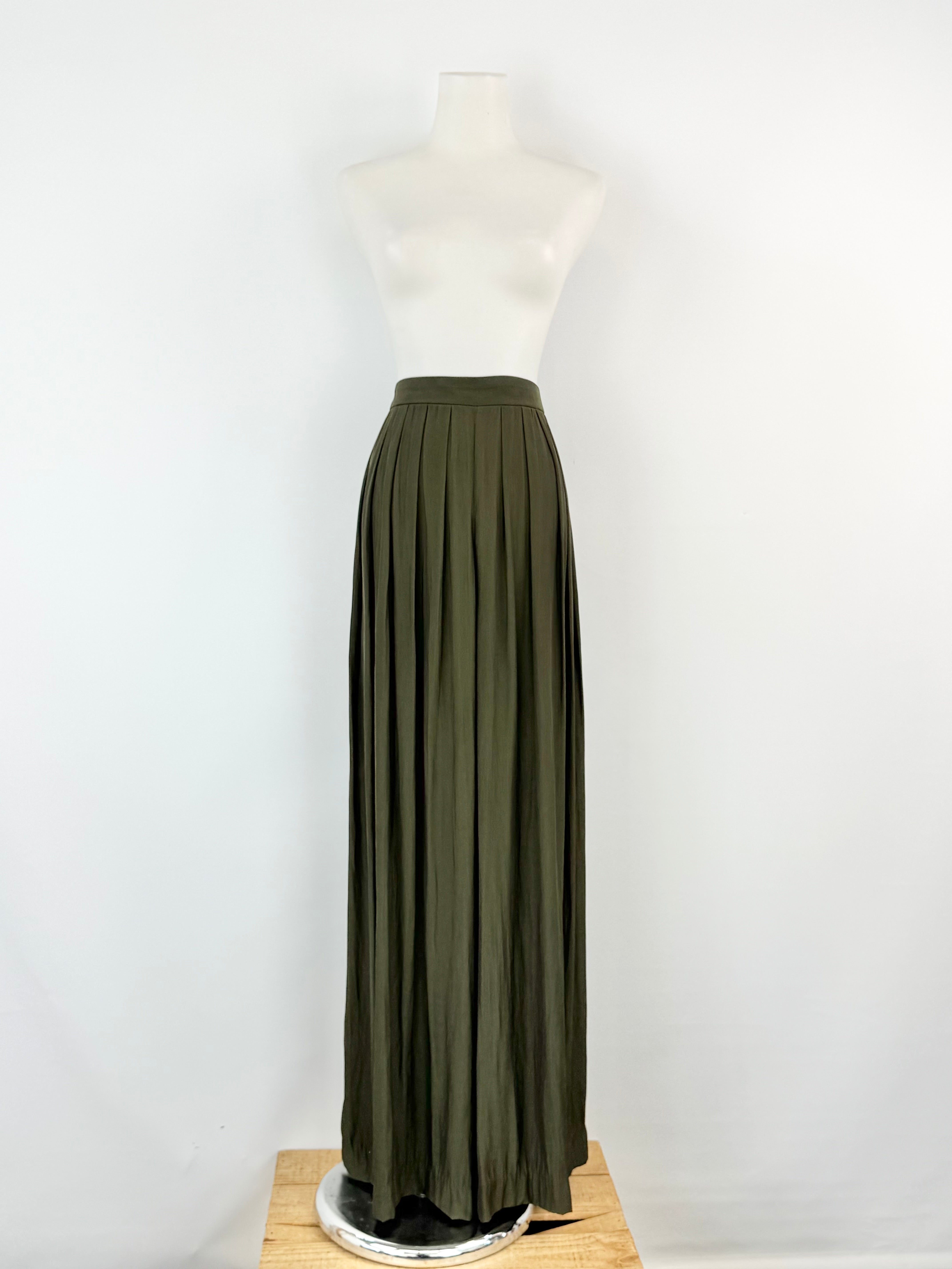 Morrison Olive Green Wide Leg Slacks - AU10/12