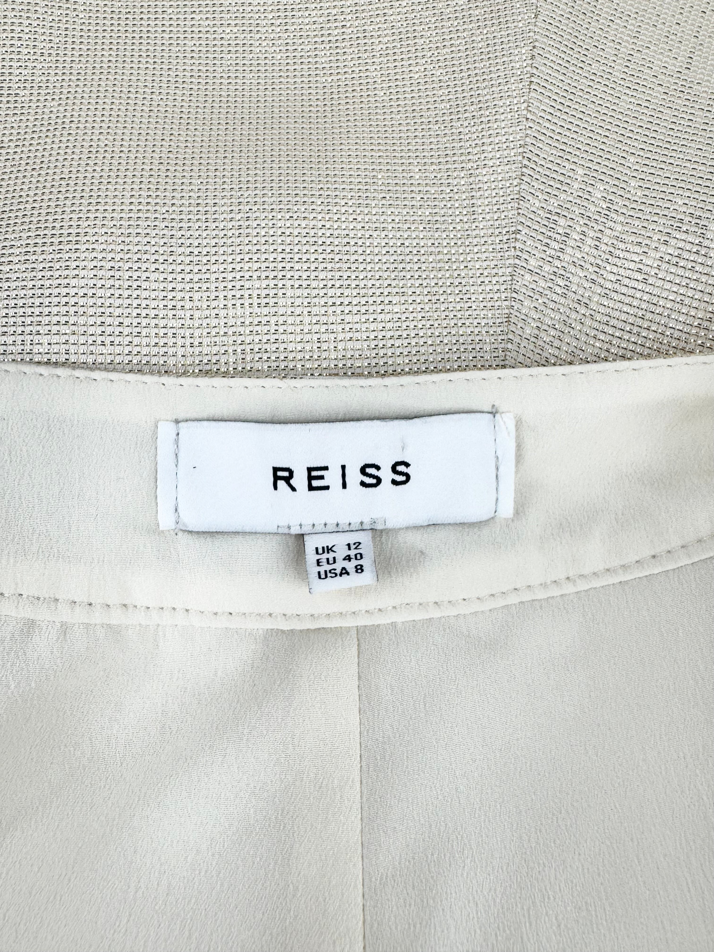 Reiss Pale Gold Metallic Jumpsuit - AU12
