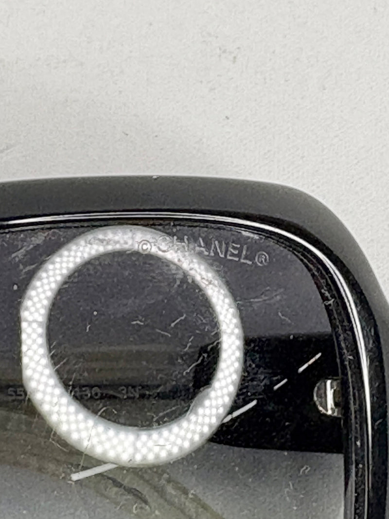 Chanel 5177 CC-Logo Black & White Sunglasses