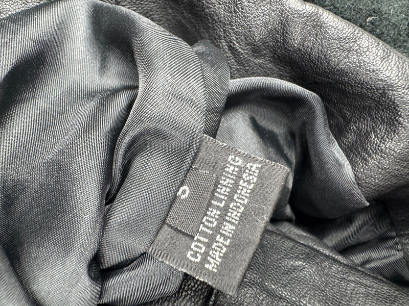 Buddah Wear Black Leather Jacket - AU8/10
