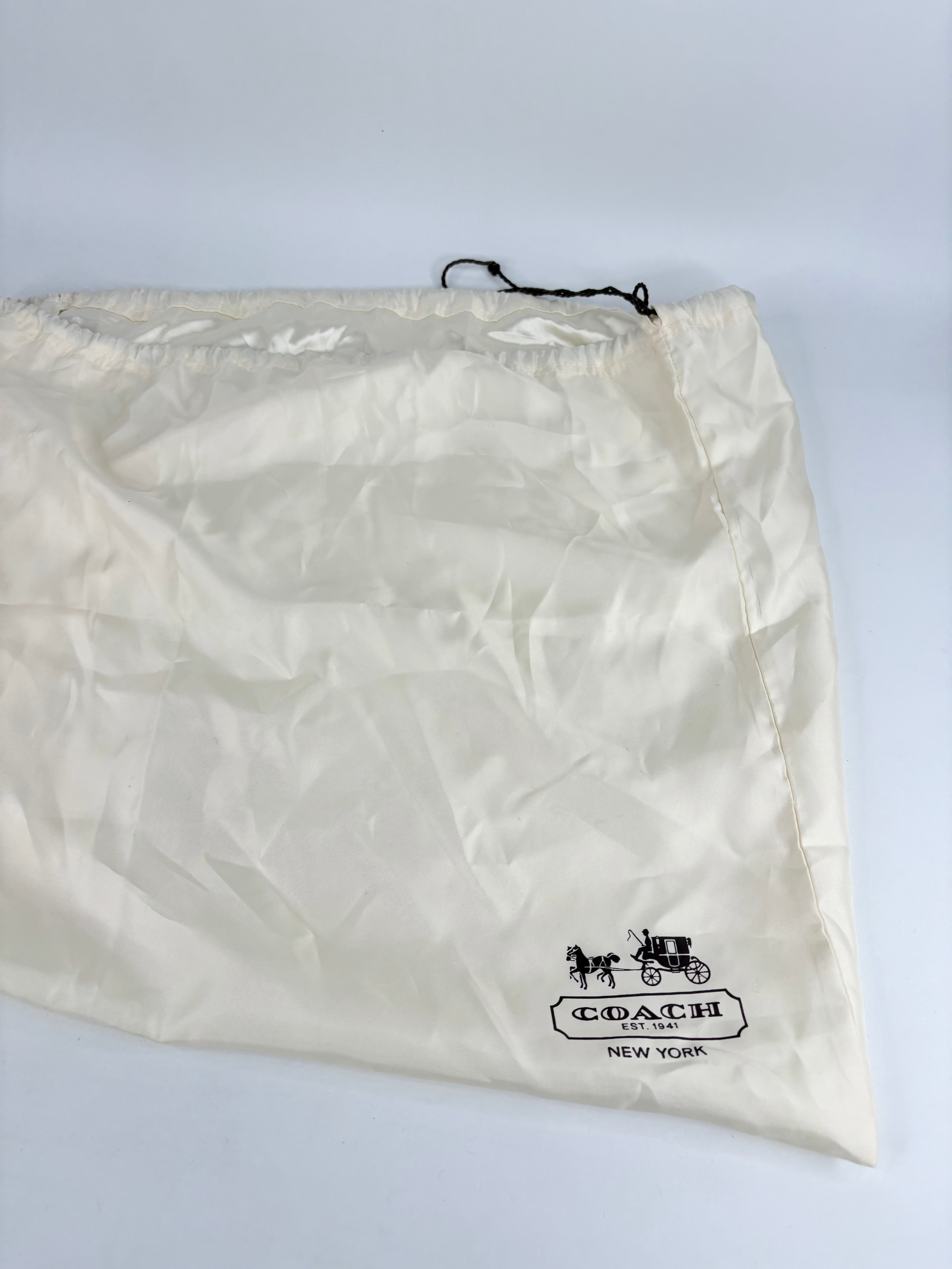 Coach Black Leather Bucket-Style Handbag