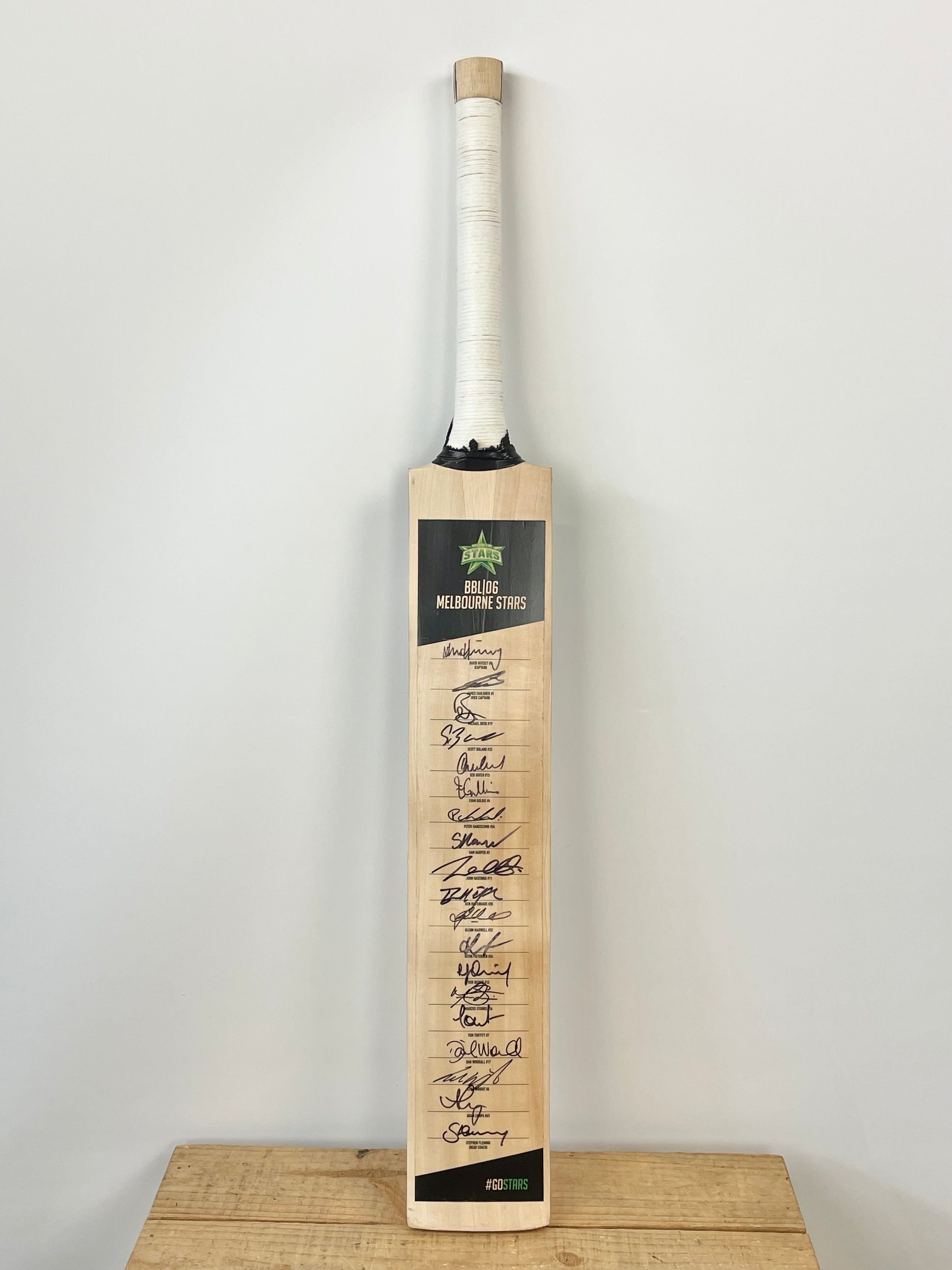 Signed BBL06 Melbourne Stars Cricket Bat