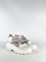 Buffalo London White Platform Sandals - EU40