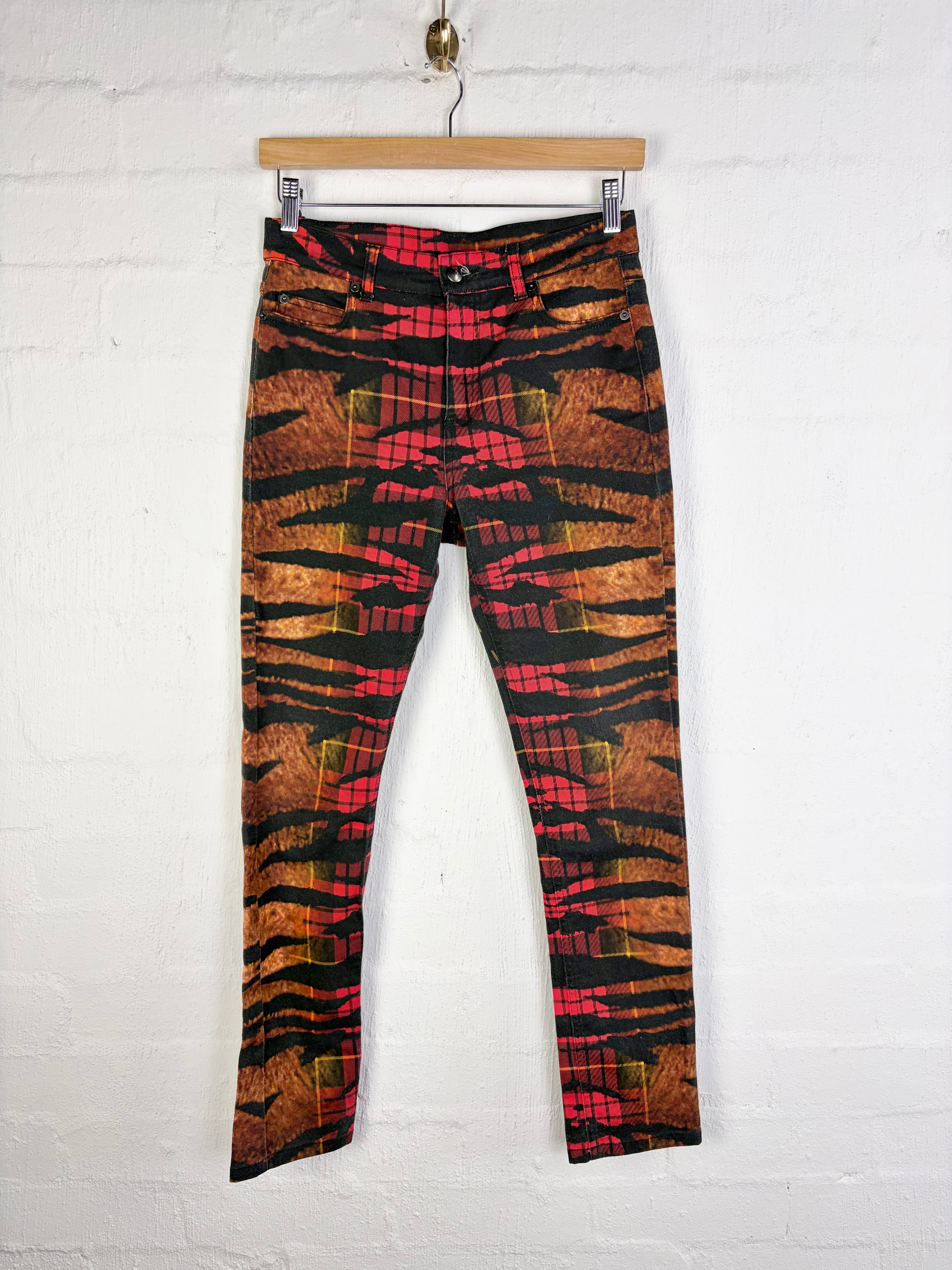 McQ Fall/Winter 2013 Tiger Tartan High Waist Pant - 28