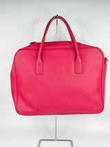 Oroton Crimson Red Leather Briefcase Bag