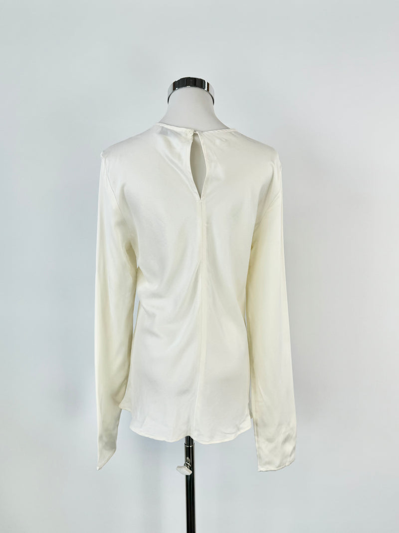 Banded Together Ivory Silk Blouse - AU10