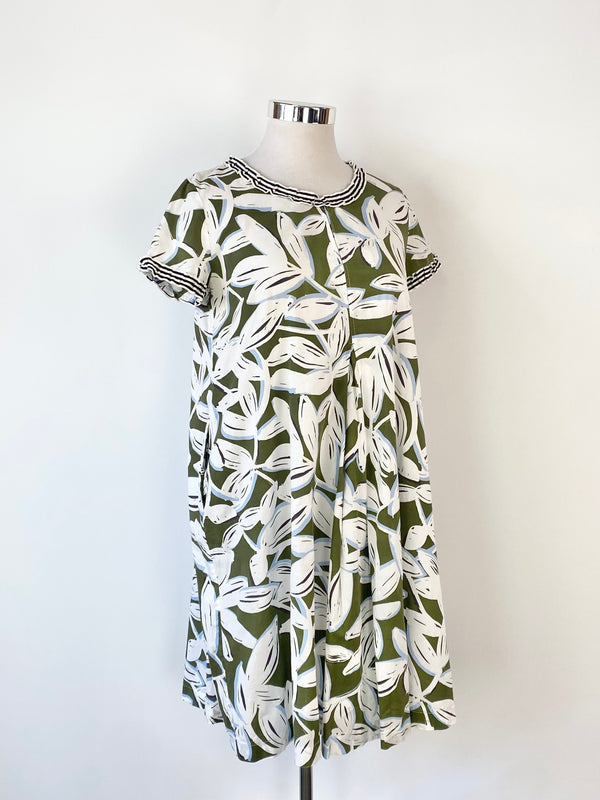 Balllantyne A-Line Leaf Pattern Swing Dress - AU10/12