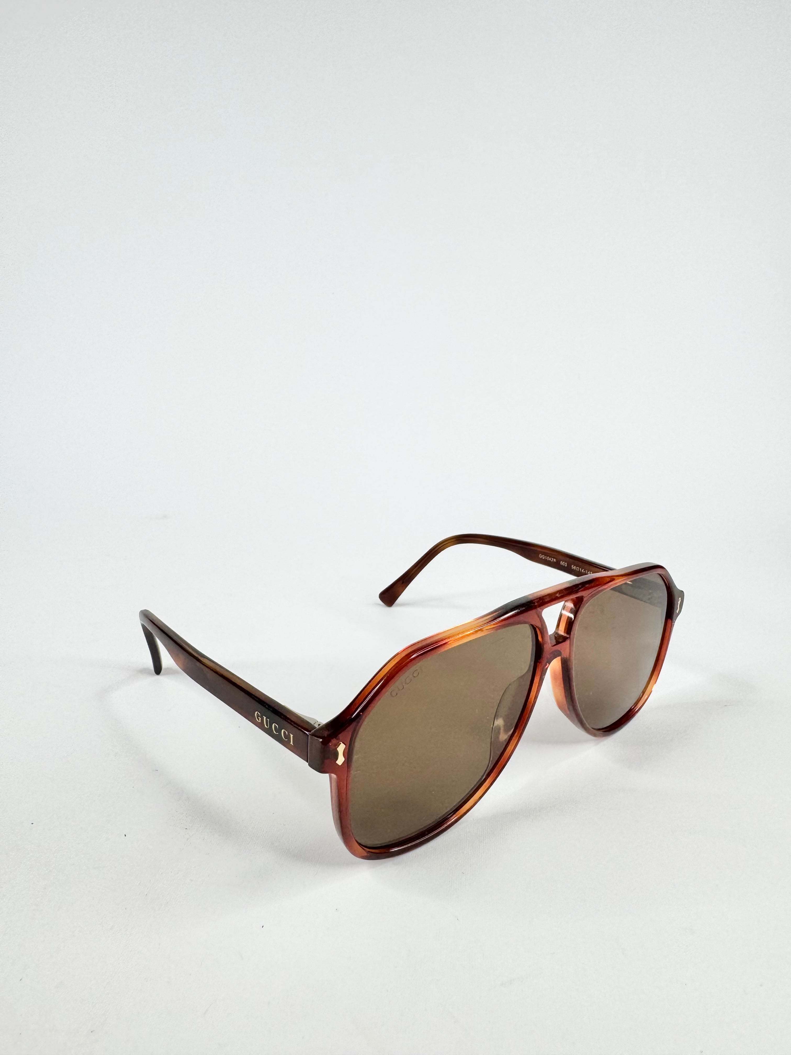 Gucci Tortoiseshell Aviator Sunglasses