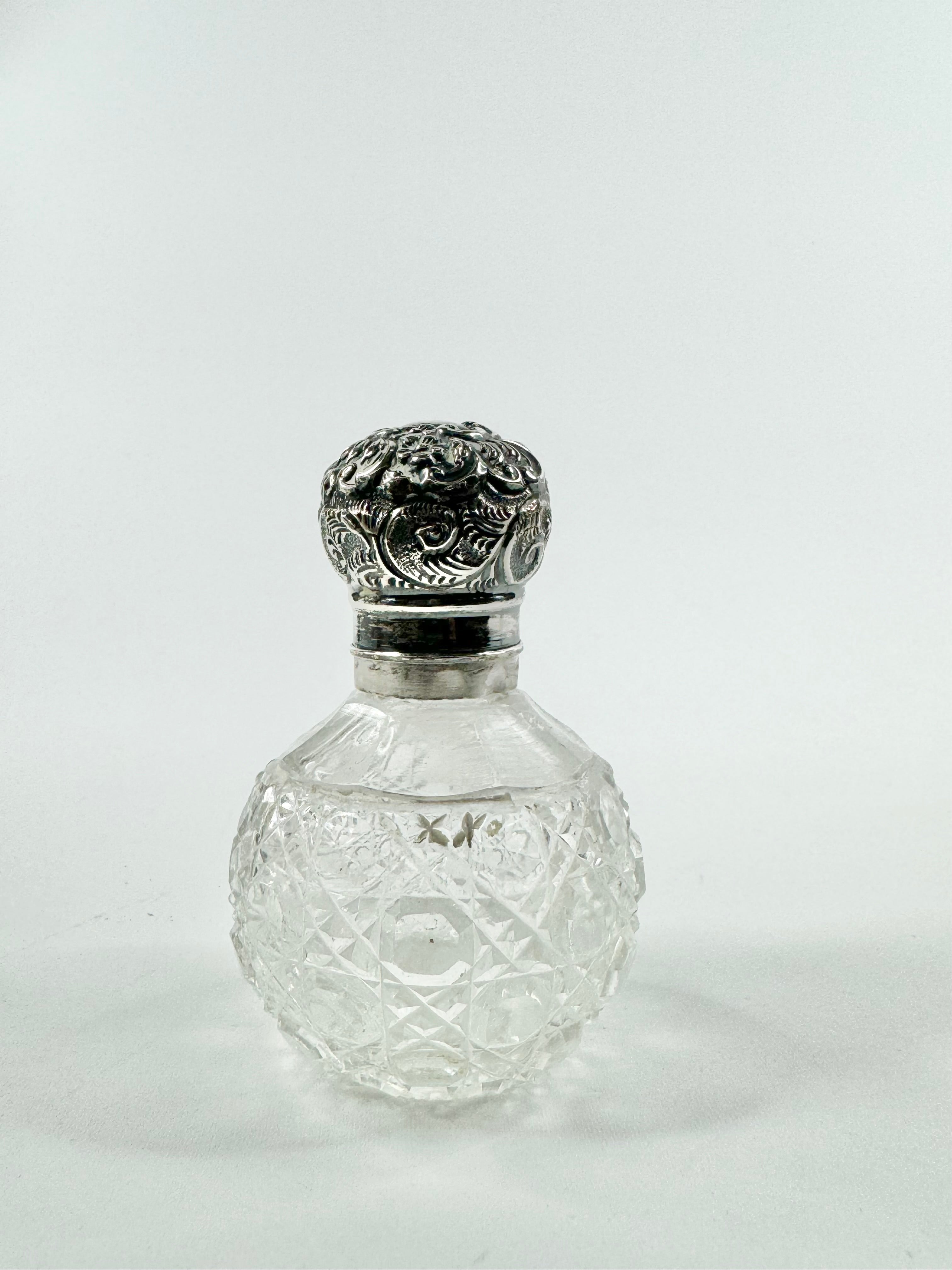 Antique Sterling Silver & Glass Condiments Set