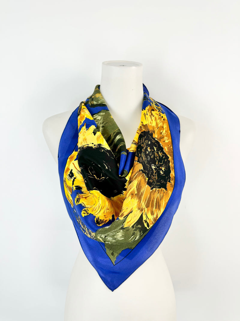 Vintage Metropolitan Museum of Art Impressionist Sunflowers Scarf