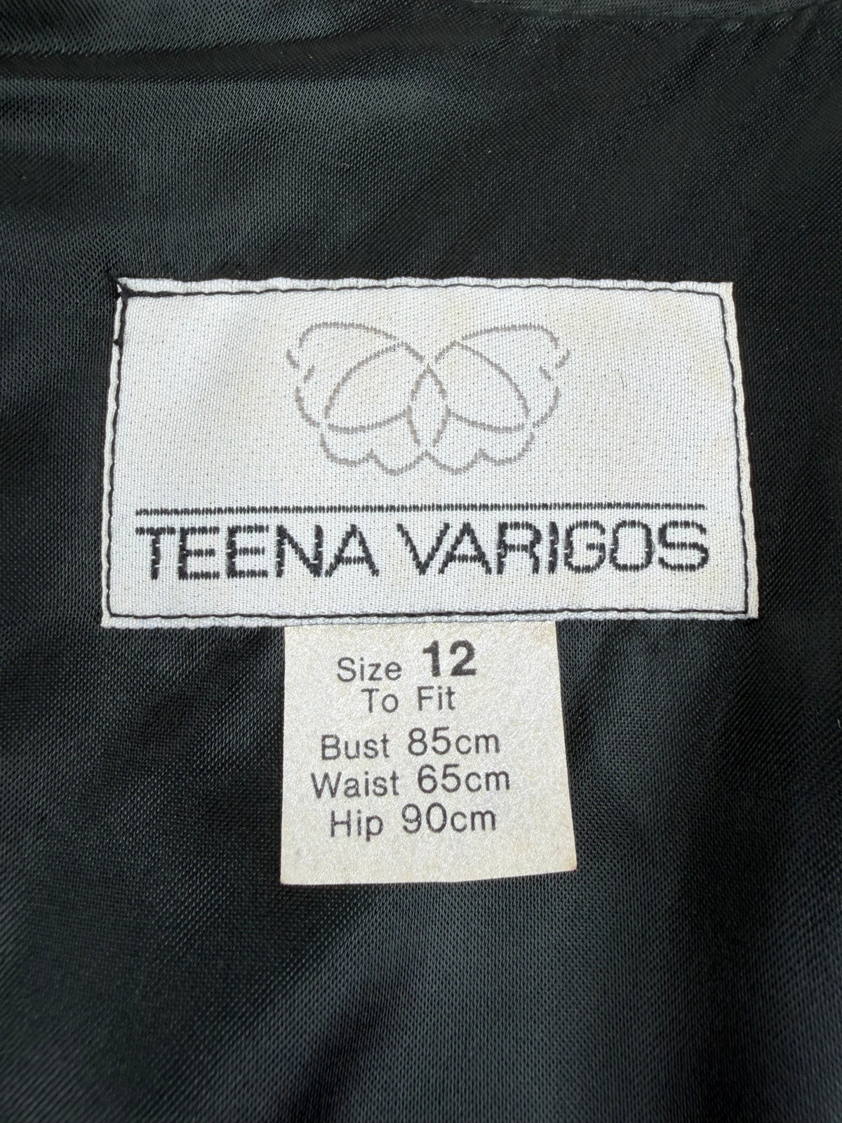 Teena Varigos Black Sequin & Velvet Cocktail Dress - AU12