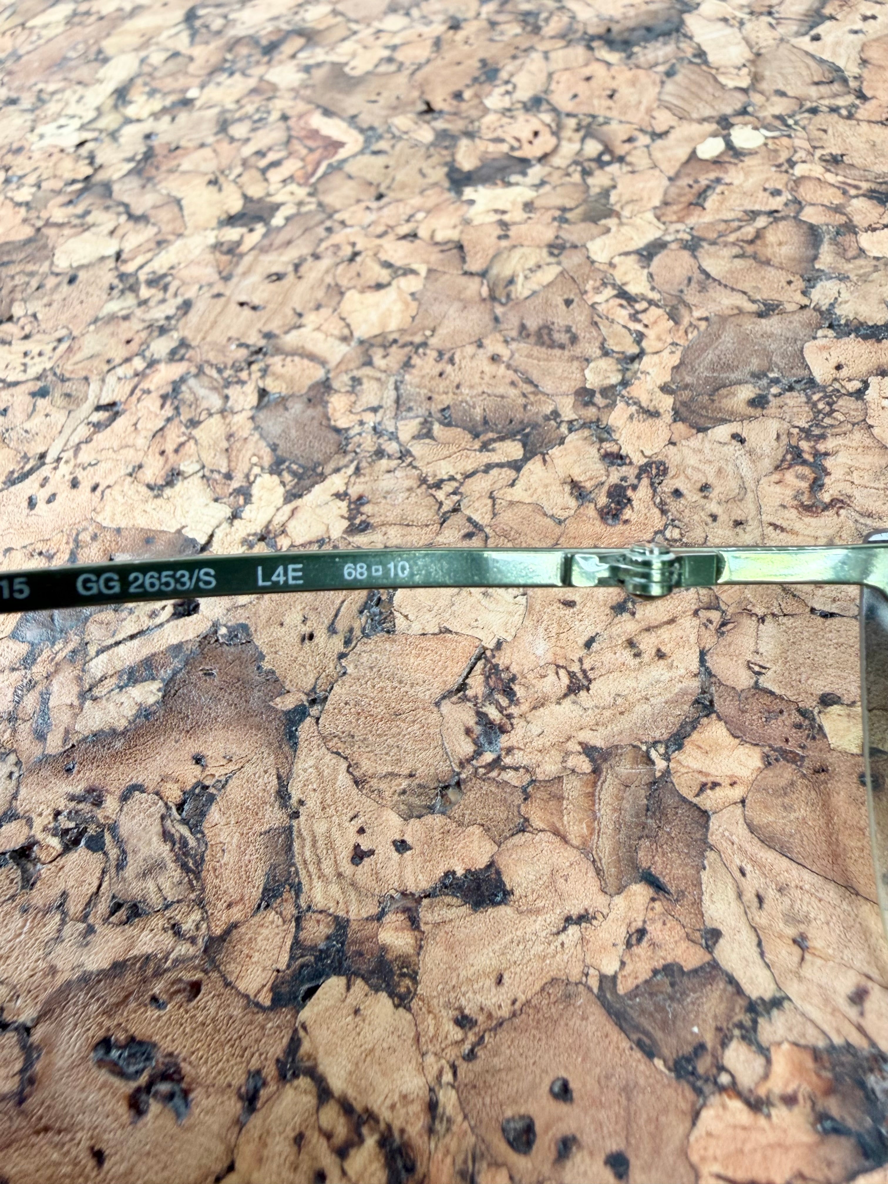 Gucci GG 2653/S Green Rimless Shield Sunglasses