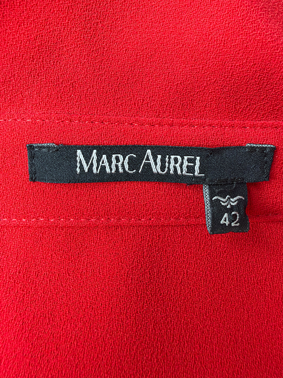 Marc Aurel Crimson Ruffle Trim Dress - AU10/12