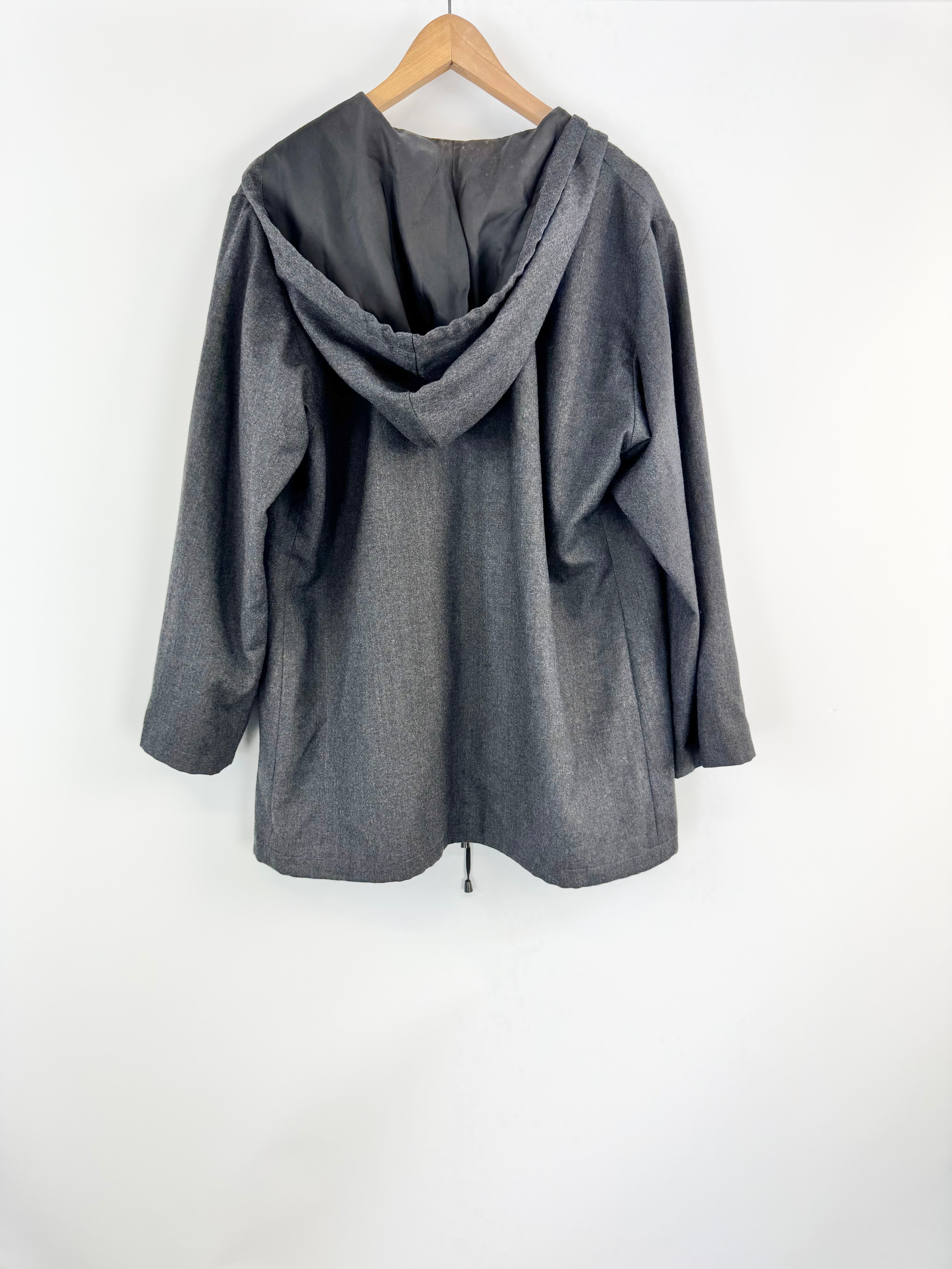 Zambesi Unisex Grey Hooded Coat Size 14