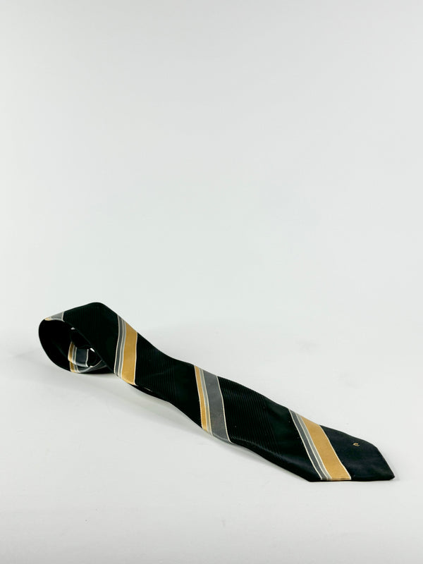 Vintage Pierre Cardin Black Striped Tie