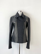Arthur Galan Grey Wool & Leather Jacket - AU8