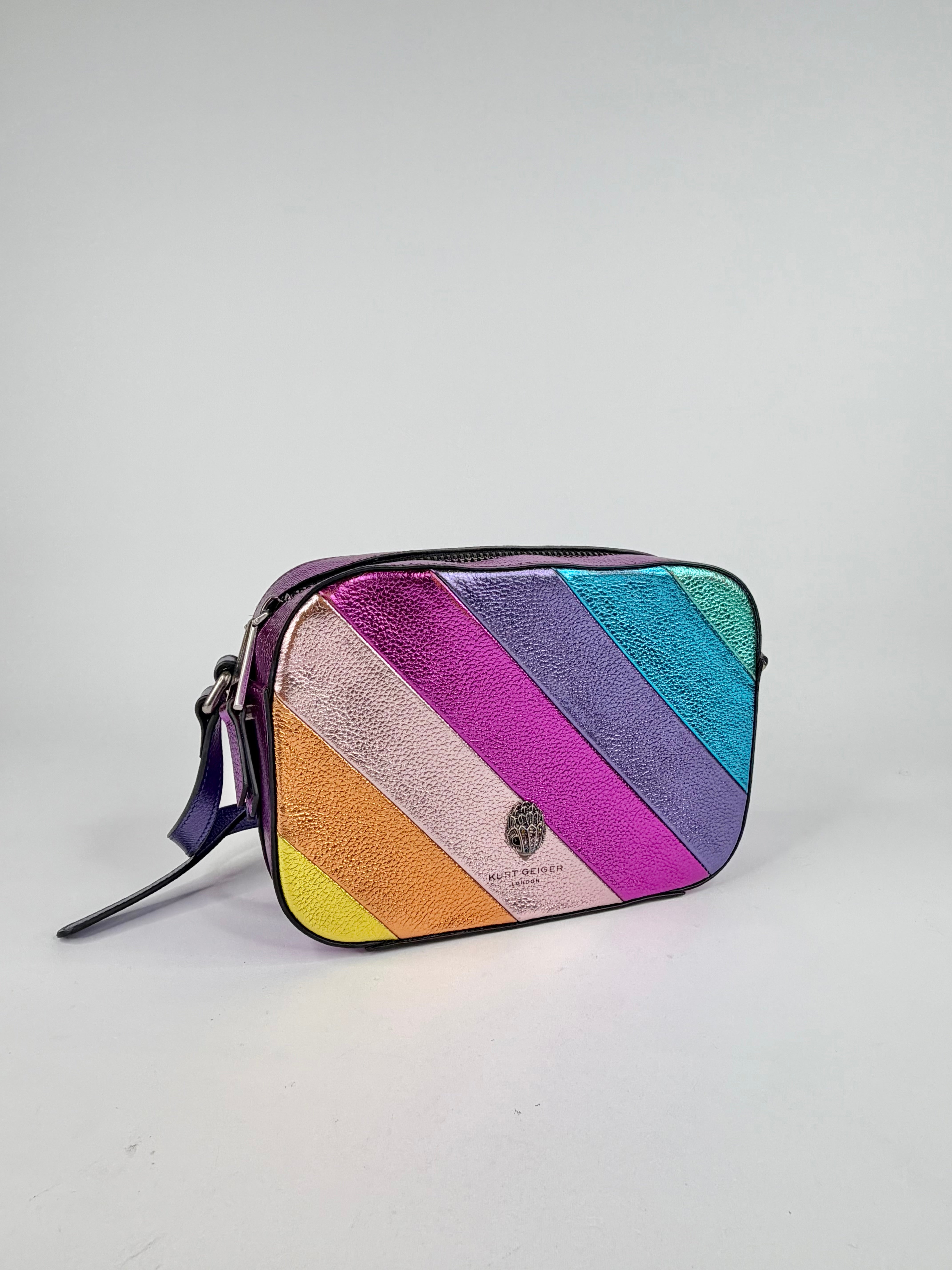 Kurt Geiger Metallic Rainbow 'Kensington Camera' Bag