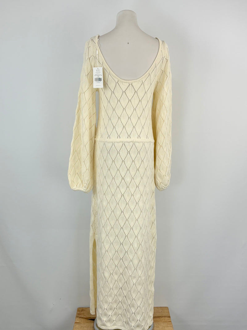 Kivari Ivory 'Claudia' Scoop Back Knit Dress - AU10
