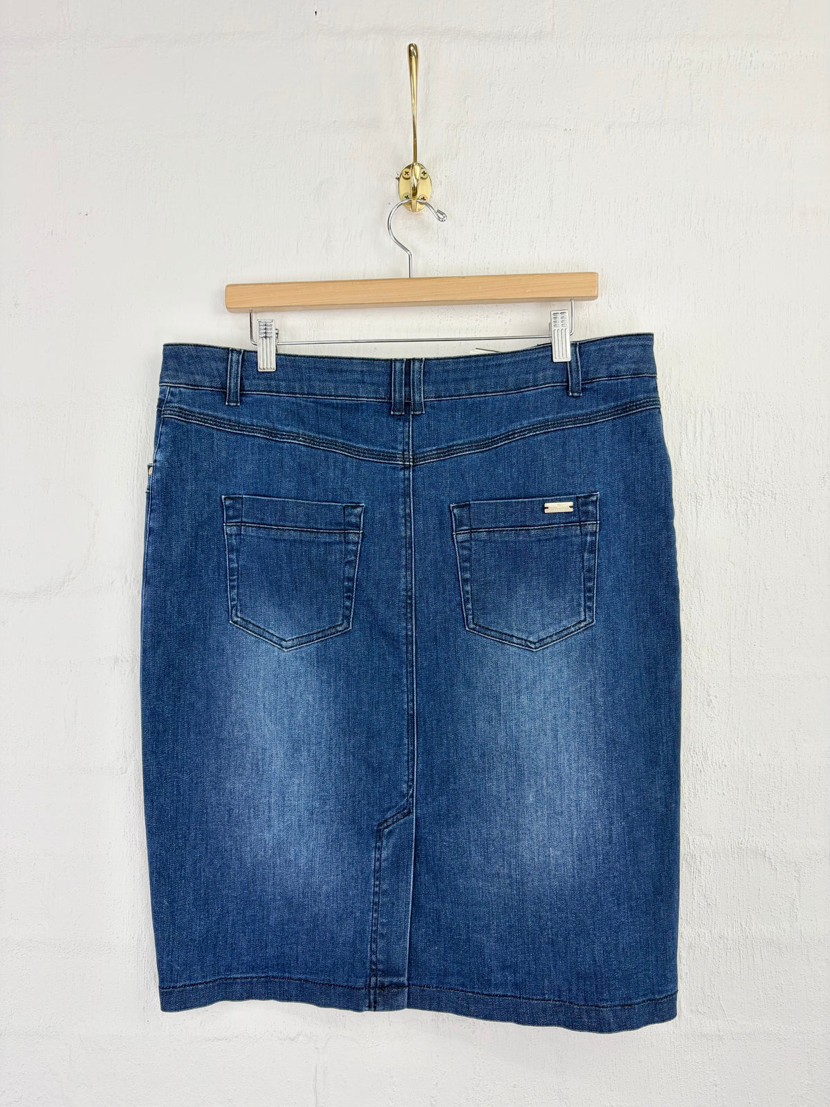 Basler Dark Blue Denim Pencil Skirt NWT - AU18