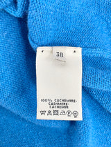 Hermès Azure Cashmere Knit Short Sleeve Sweater - AU6/8