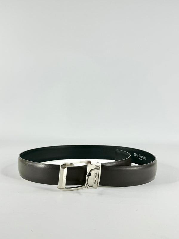 Guy Laroche Black Leather Belt