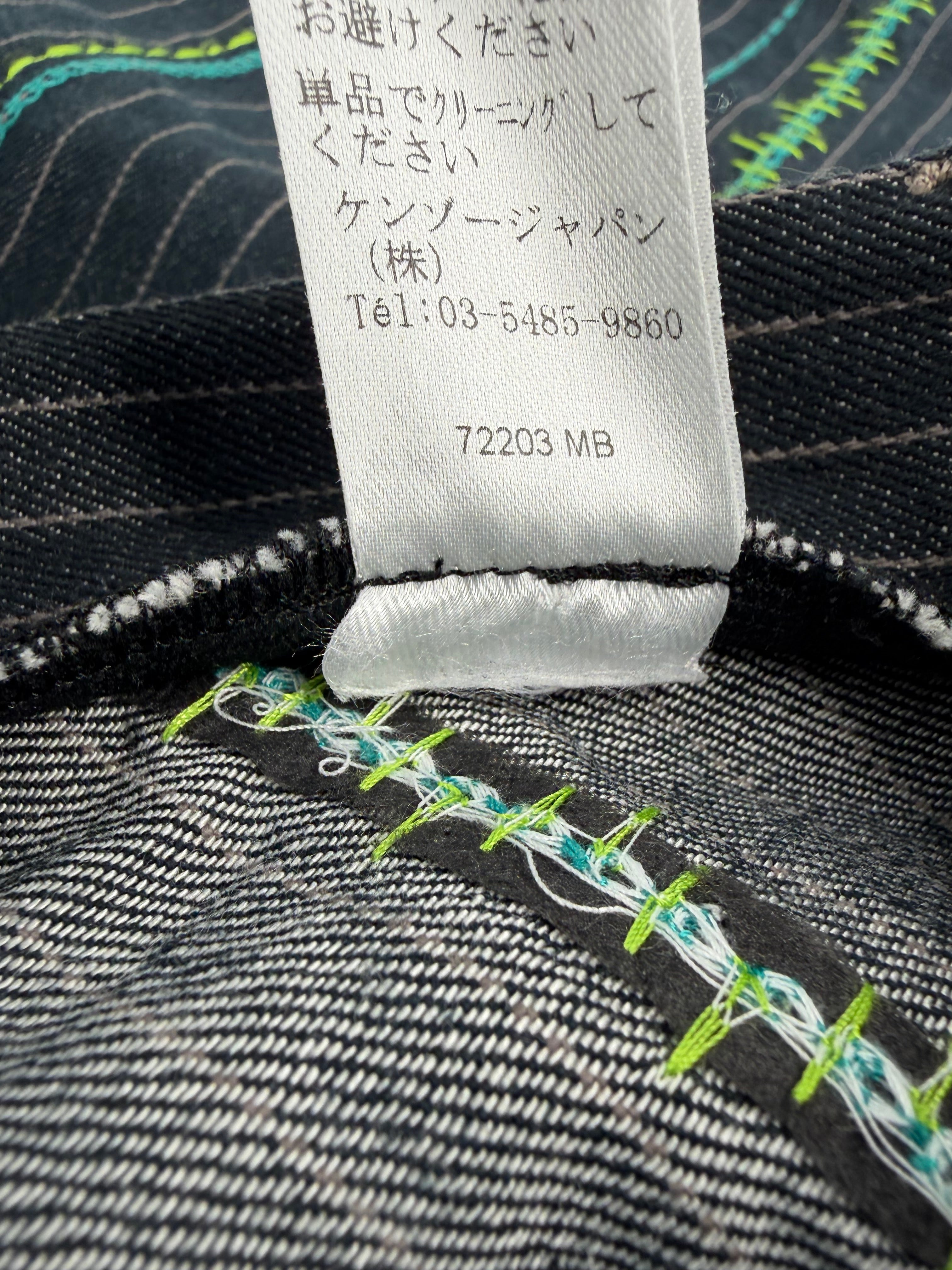 Kenzo Jeans Embroidered Denim Skirt - AU18