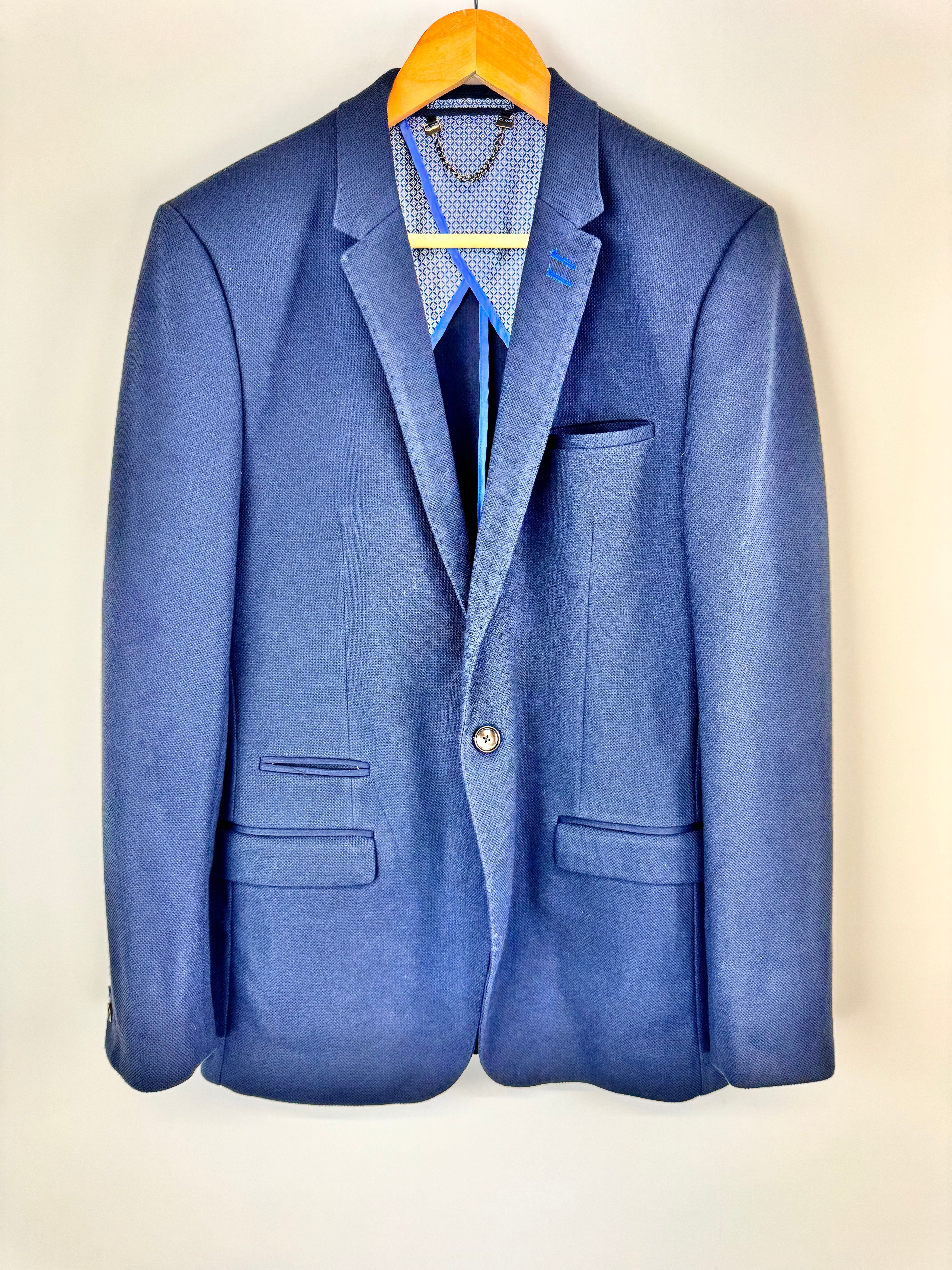 Politix Blue 'Rupert' Slim Fit Blazer NWT - M