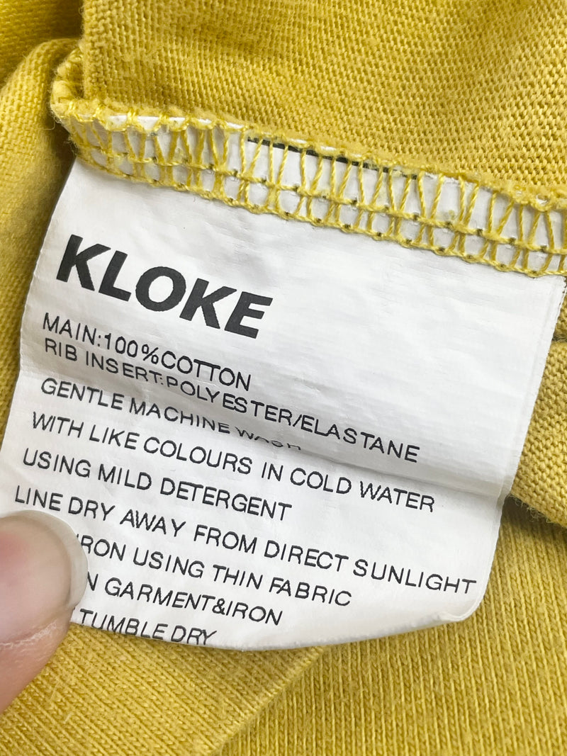 Kloke Mustard Yellow Contrast-Shoulder T-Shirt - AU8