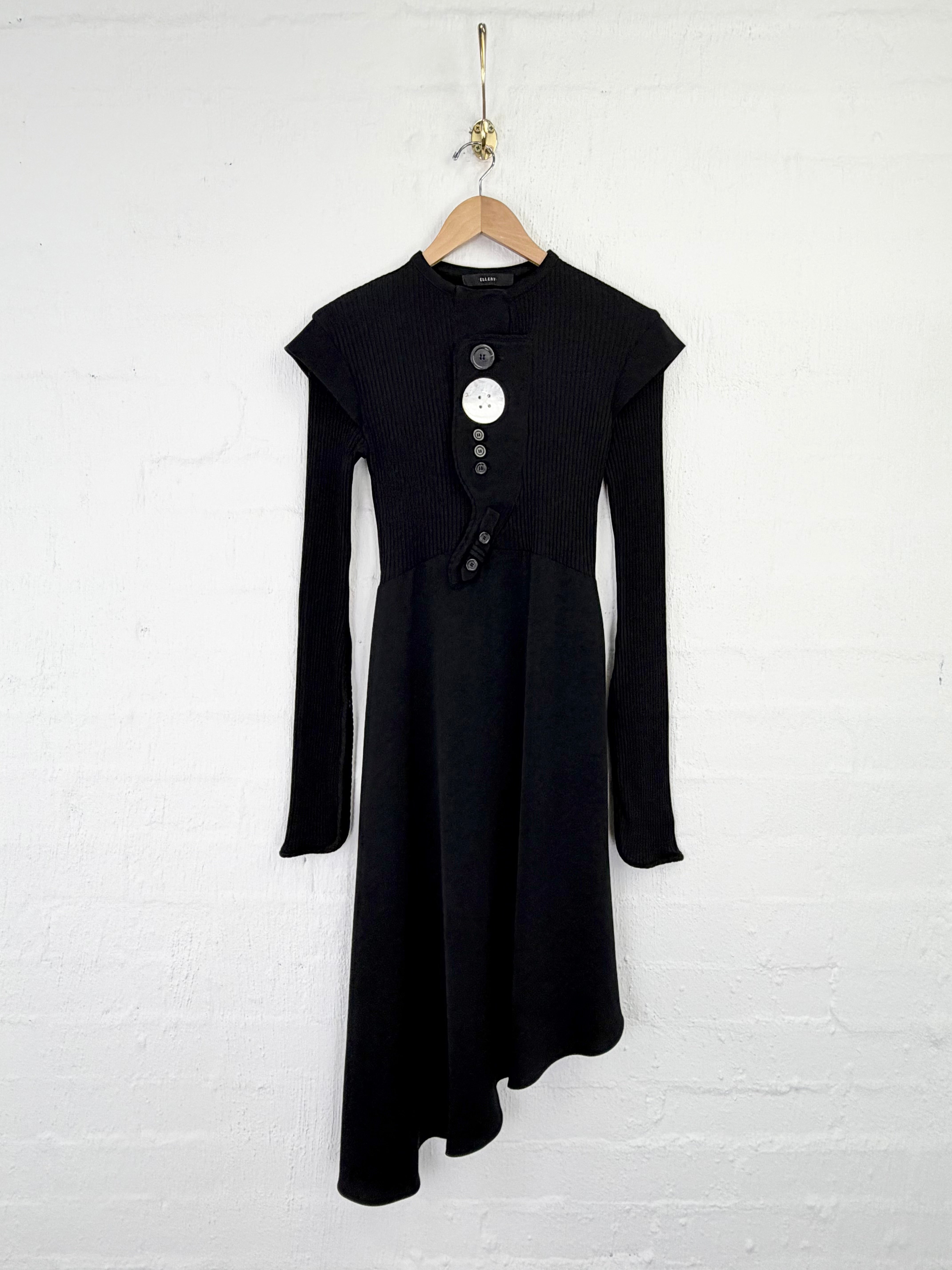 Ellery Ribbed Button Detail Dress - AU8